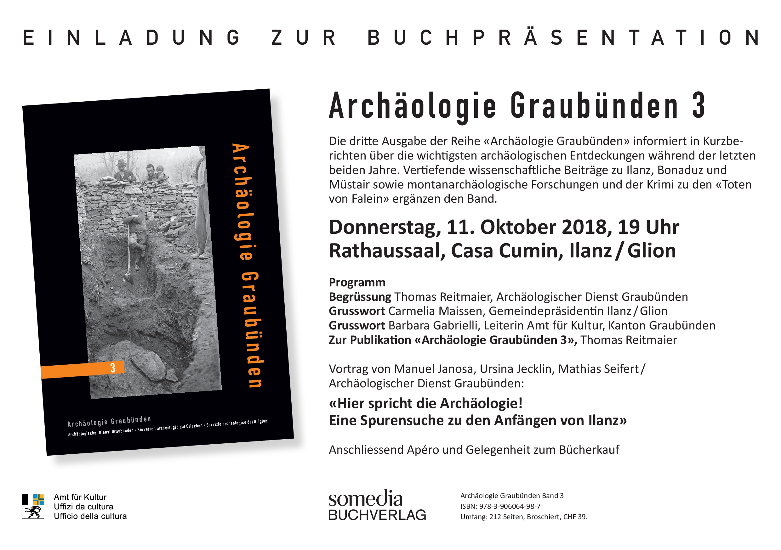 Buchpräsentation Archäologie Graubünden